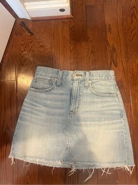 Madewell Light Blue Denim Mini Skirt